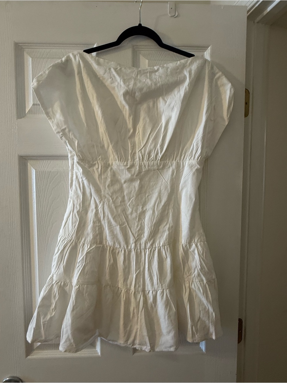 Ember Haze Boat Neck Mini Dress - Off White - Picture 5 of 8